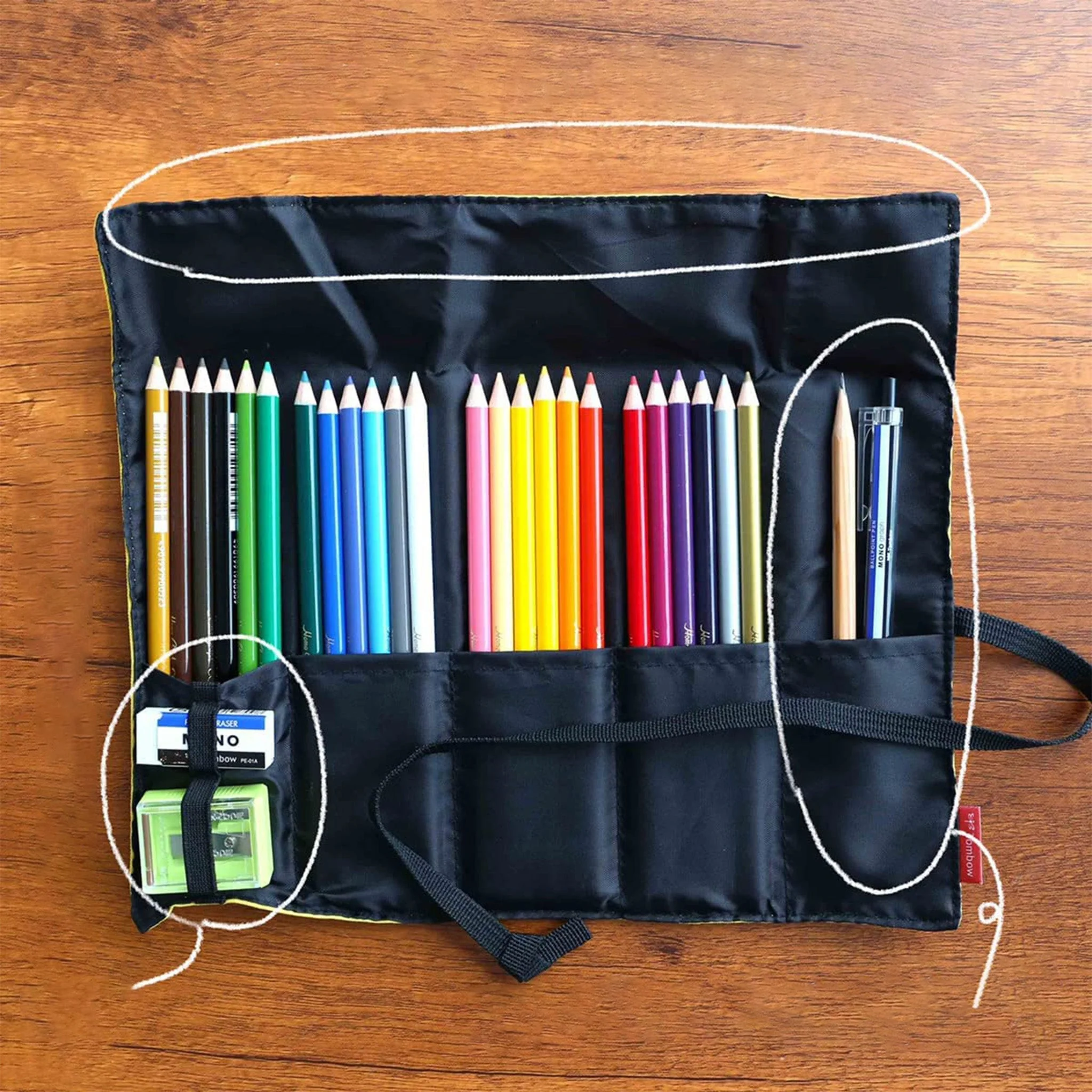Color Pencil Sets w/ Roll Case & Mini Sharpener / Tombow - Image 3