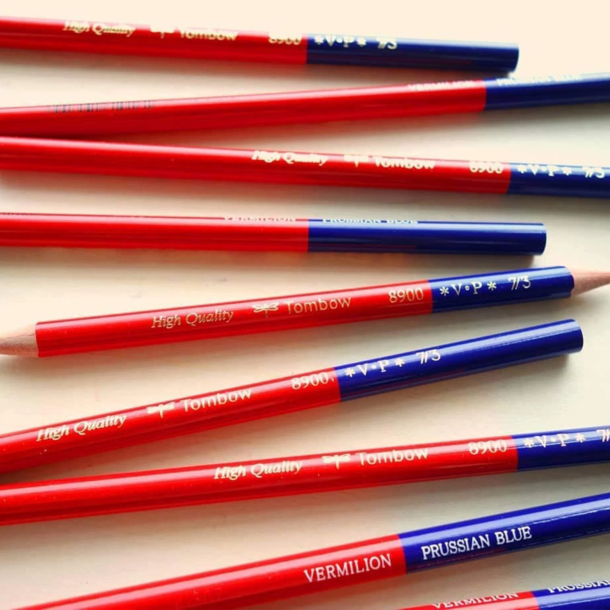 8900 Red & Blue Colored Wooden Pencils 1 Dozen Packs / Tombow - Image 5