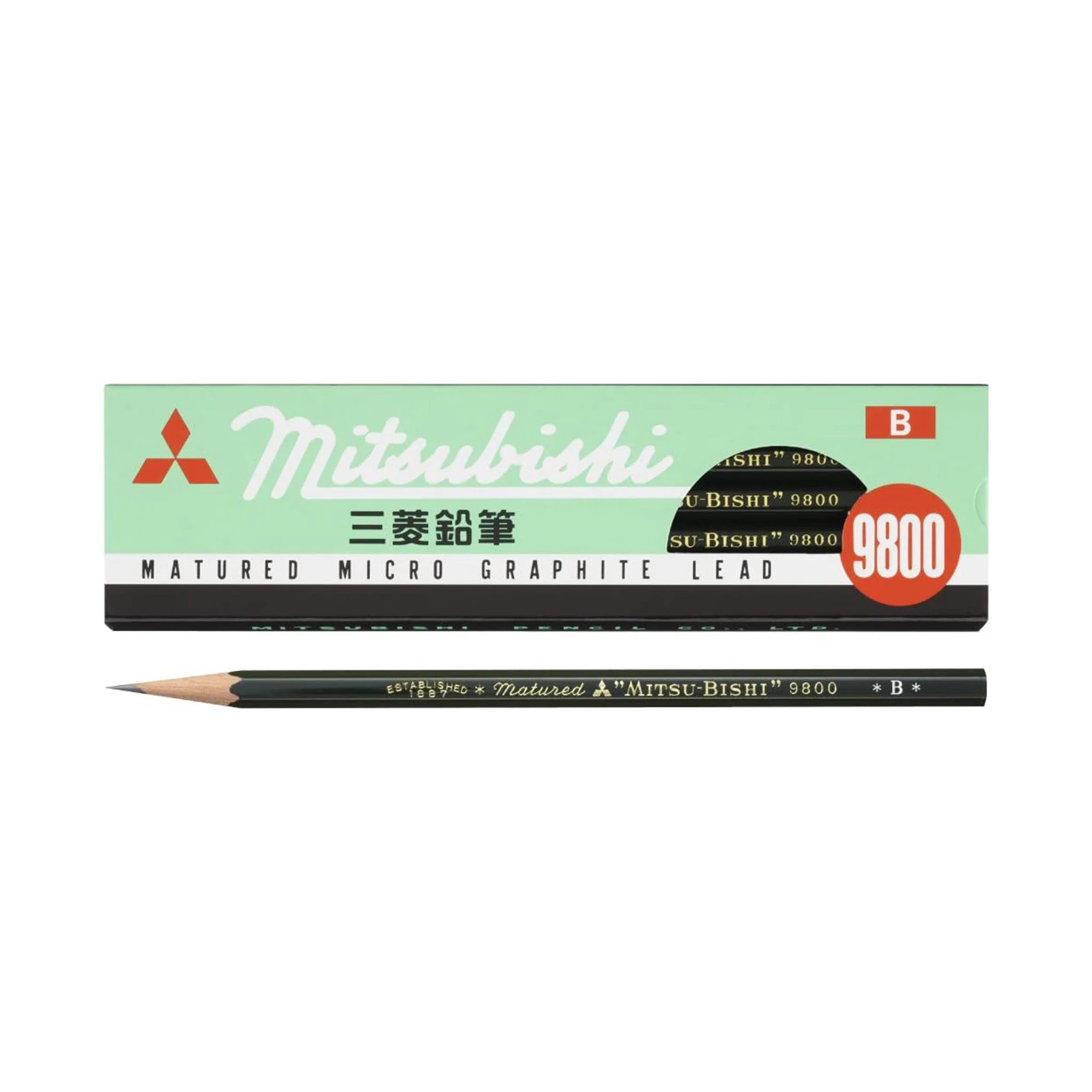 9800 Pencil Wooden 1 Dozen Pack / uni Mitsubishi Pencil - Image 4