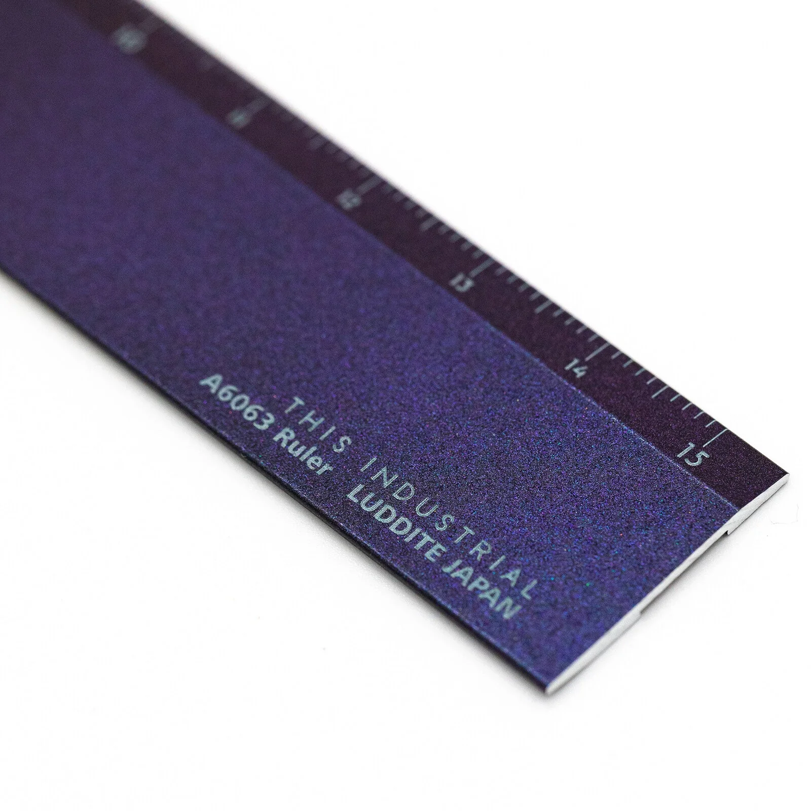 A6063 Iridescent Aluminum Ruler 15cm Yellow Knife / Luddite - Image 2