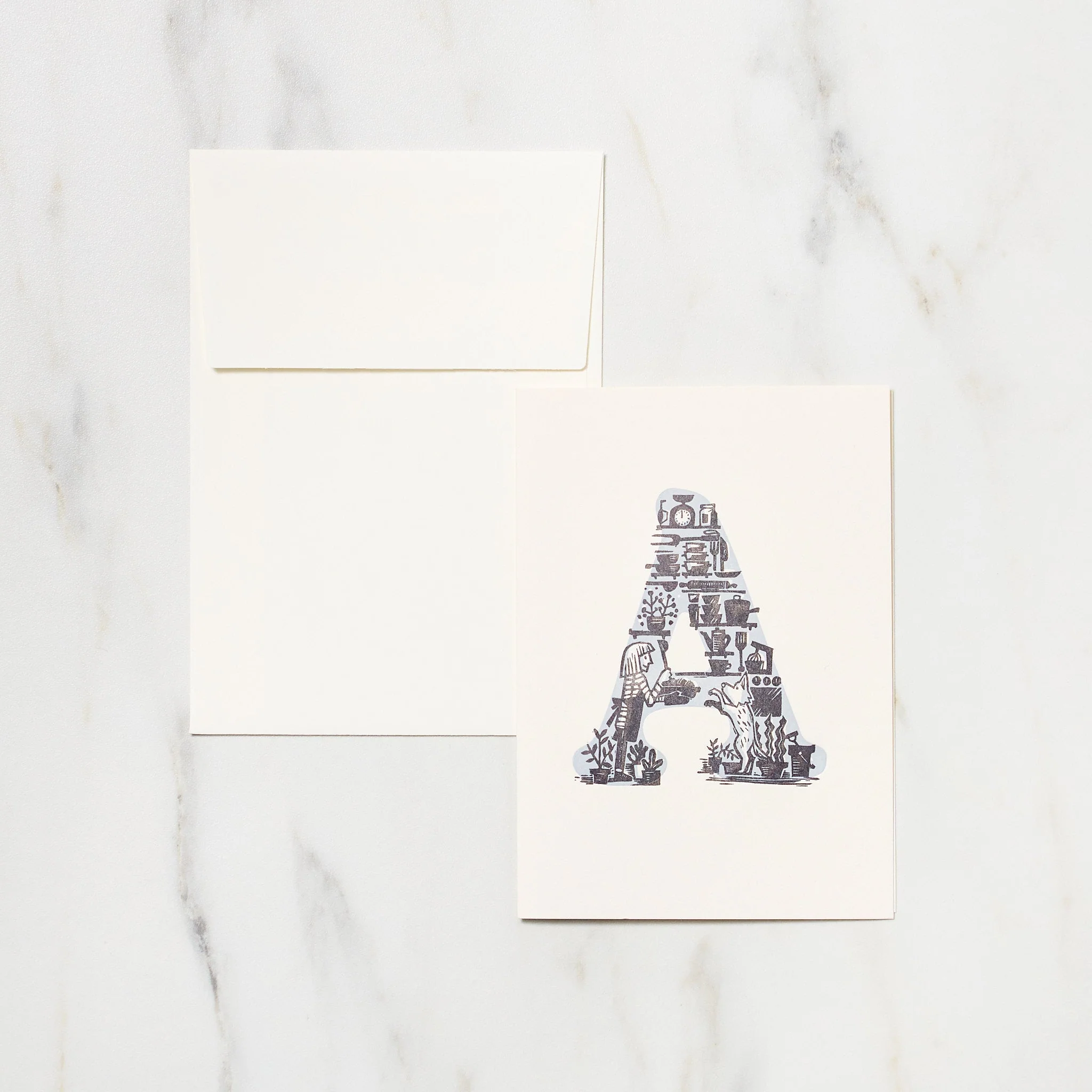 Alphabet Motif Takayo Akiyama Card / Letterpress Letters - Image 2