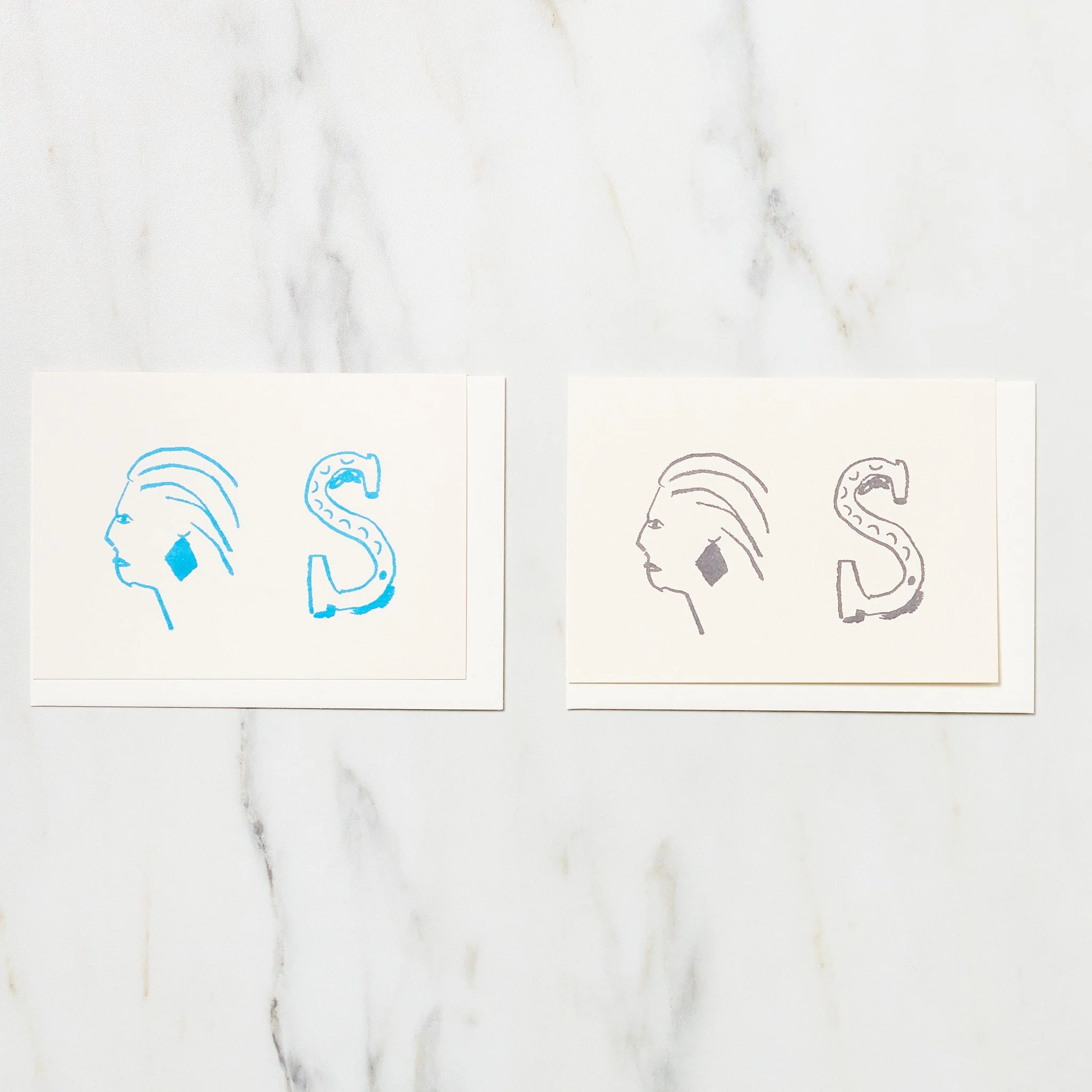 Alphabet Motif Izumi Shiokawa Card / Letterpress Letters - Image 3