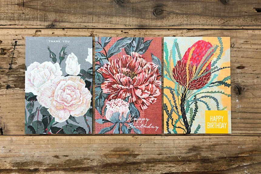 Art Touch Postcard Yuko Kurihara Floral Pattern / TOUCH & FLOW - Image 6