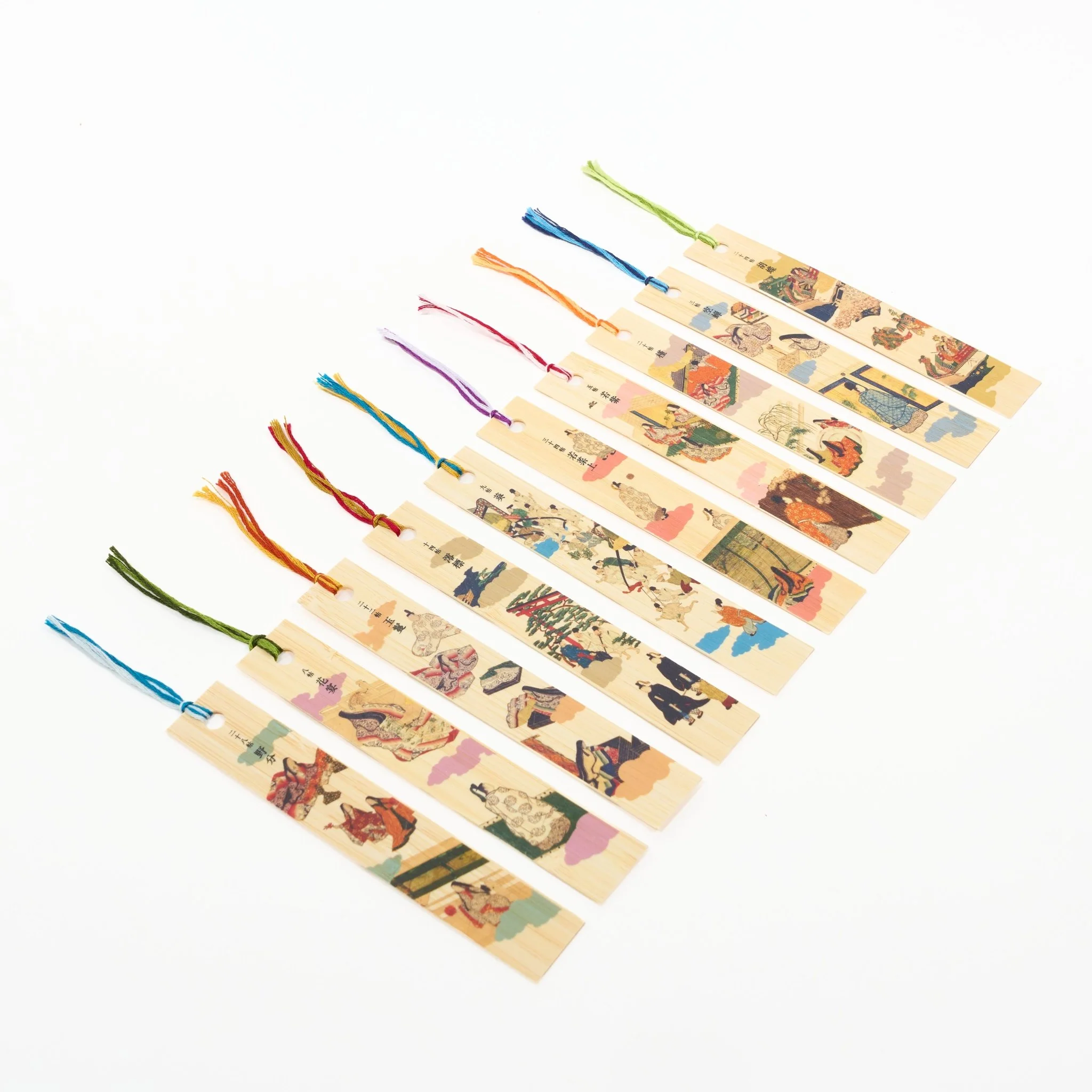 The Tale of Genji Picture Poem Cards Bamboo Bookmark / Benrido