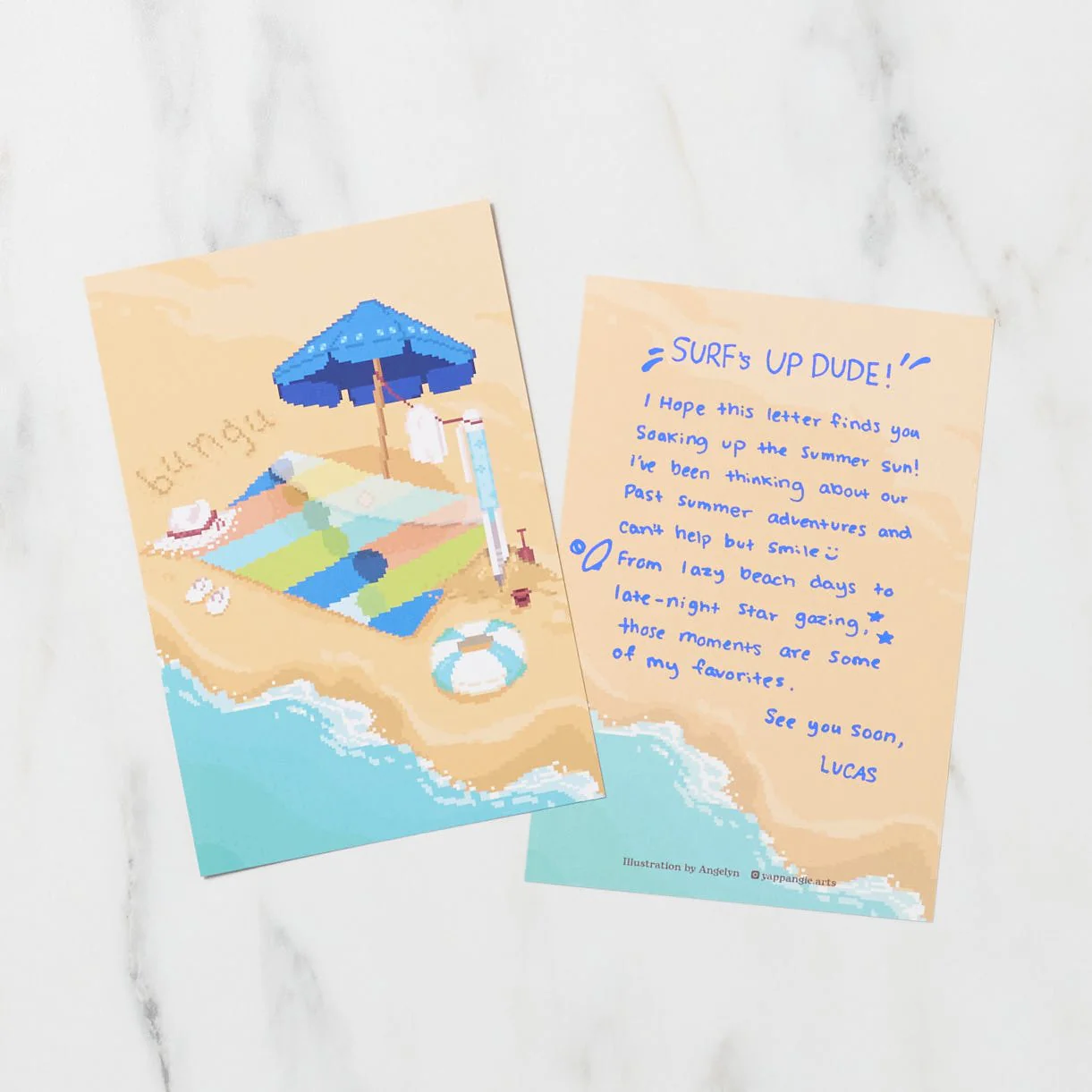"Beachside Daydreams" Postcard by Angelyn / Bungu - Image 5