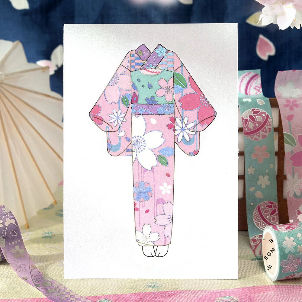 BGM Kimono Pattern Series Volume 2 Foil Masking Tape Set / BGM - Image 15