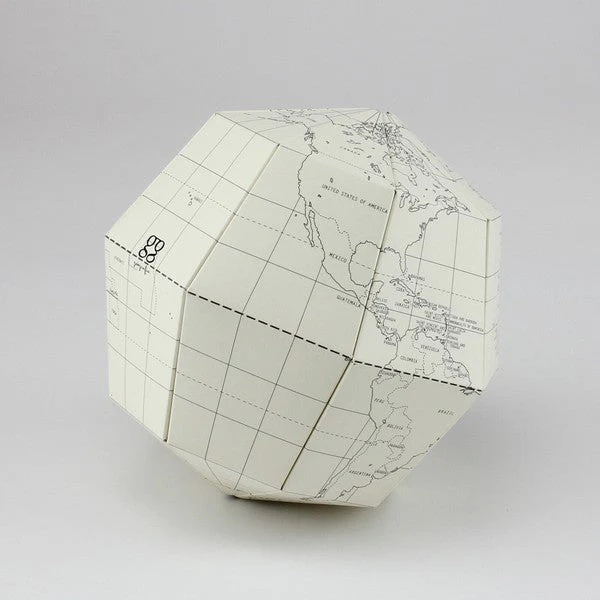 Blank Paper Globe Assembling Kit / Marumo Printing - Image 2