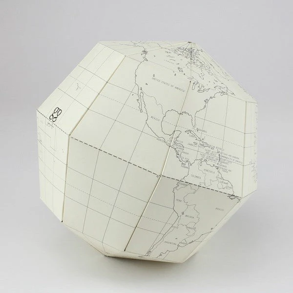 Blank Paper Globe Assembling Kit / Marumo Printing - Image 3