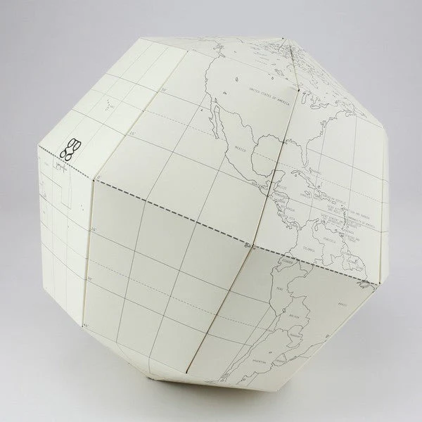 Blank Paper Globe Assembling Kit / Marumo Printing - Image 4