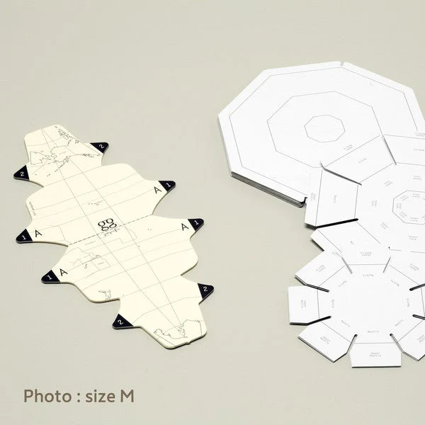 Blank Paper Globe Assembling Kit / Marumo Printing - Image 5