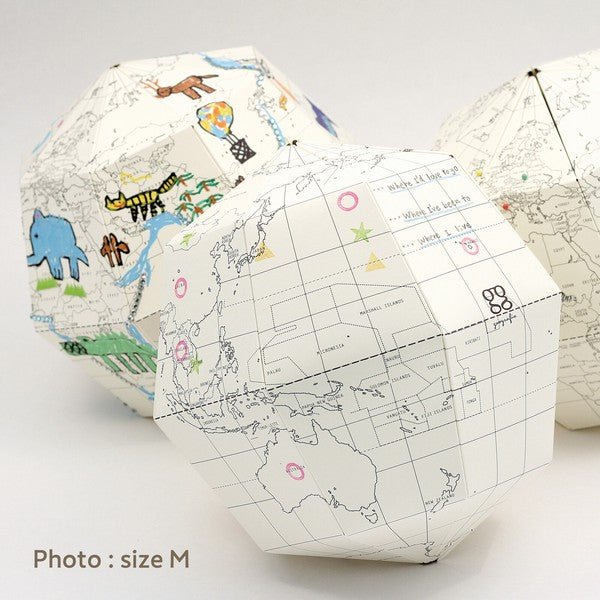 Blank Paper Globe Assembling Kit / Marumo Printing - Image 8