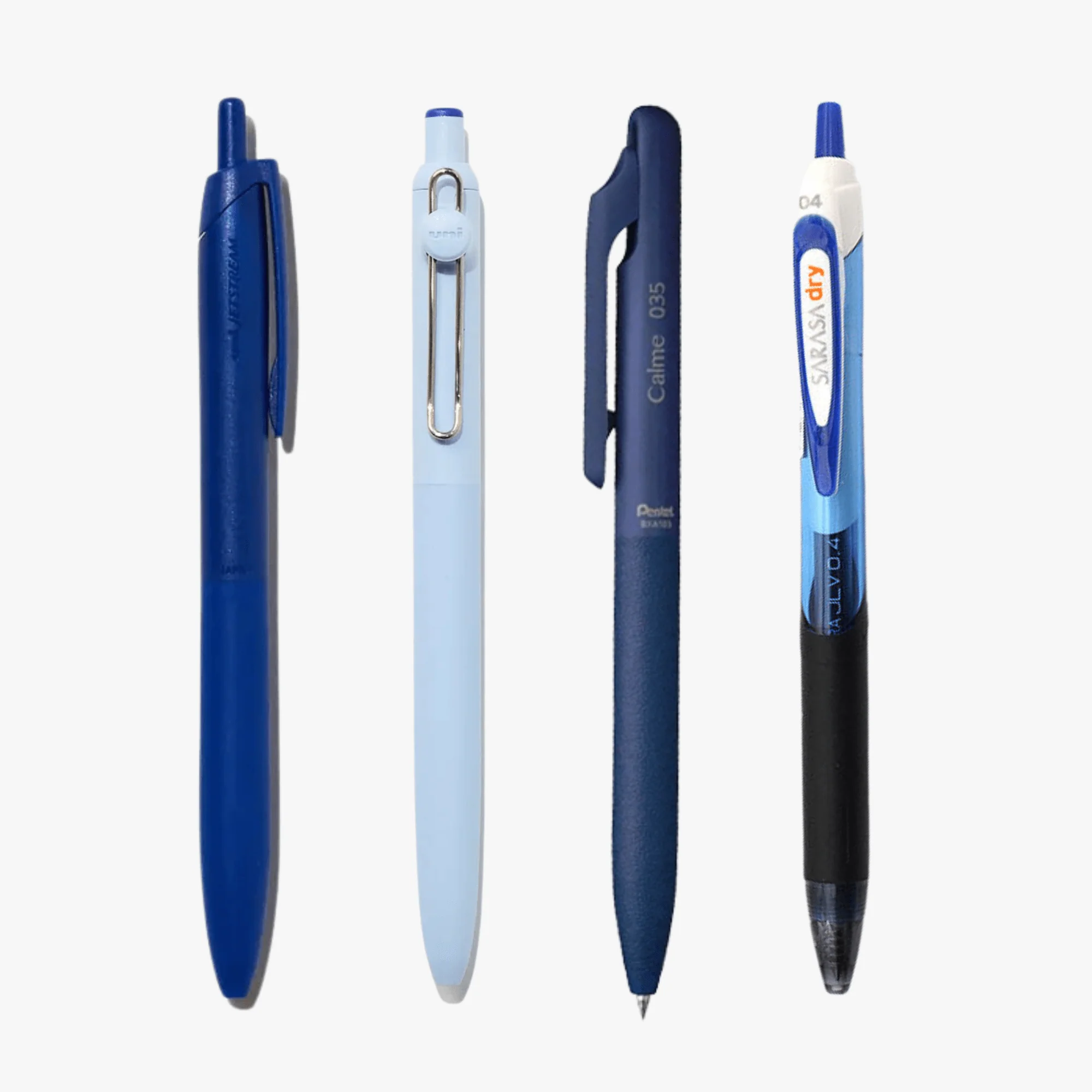 Blue Ink Pen Sampler Pack of 4