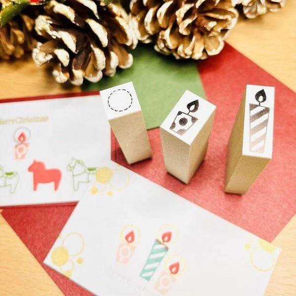 Candle Wood Stamp Set of 3 / Morita Inbou - Image 5