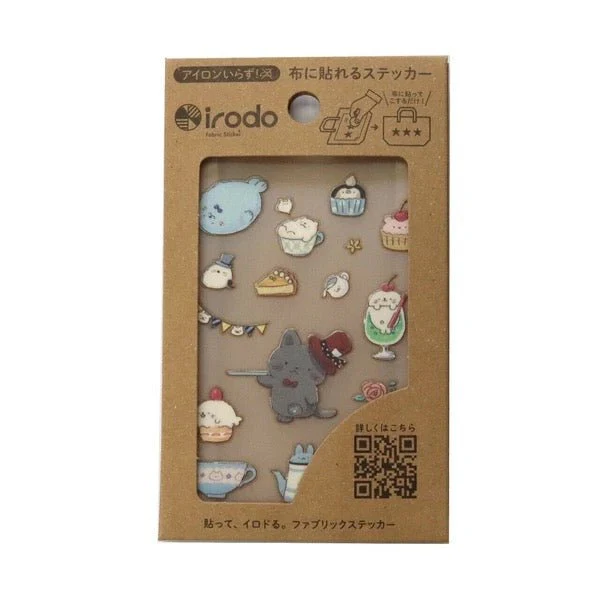 Fabric Sticker Set Cute Animals / irodo