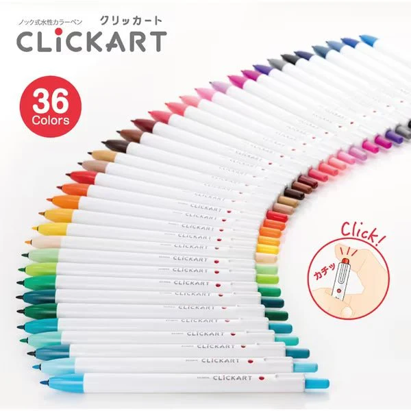 Clickart Water-Based Markers 36 Color Set / Zebra - Image 3