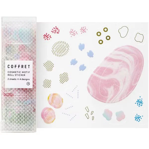 COFFRET Cosmetic Motif Film Stickers ROLL / KING JIM