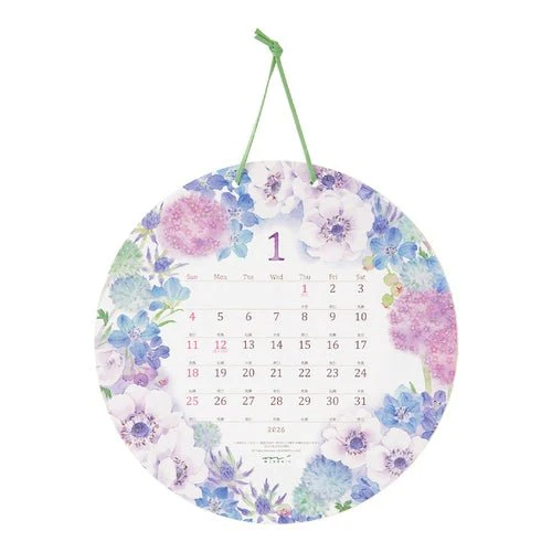 Country Time Floral Round Wall Calendar 2026 / MIDORI