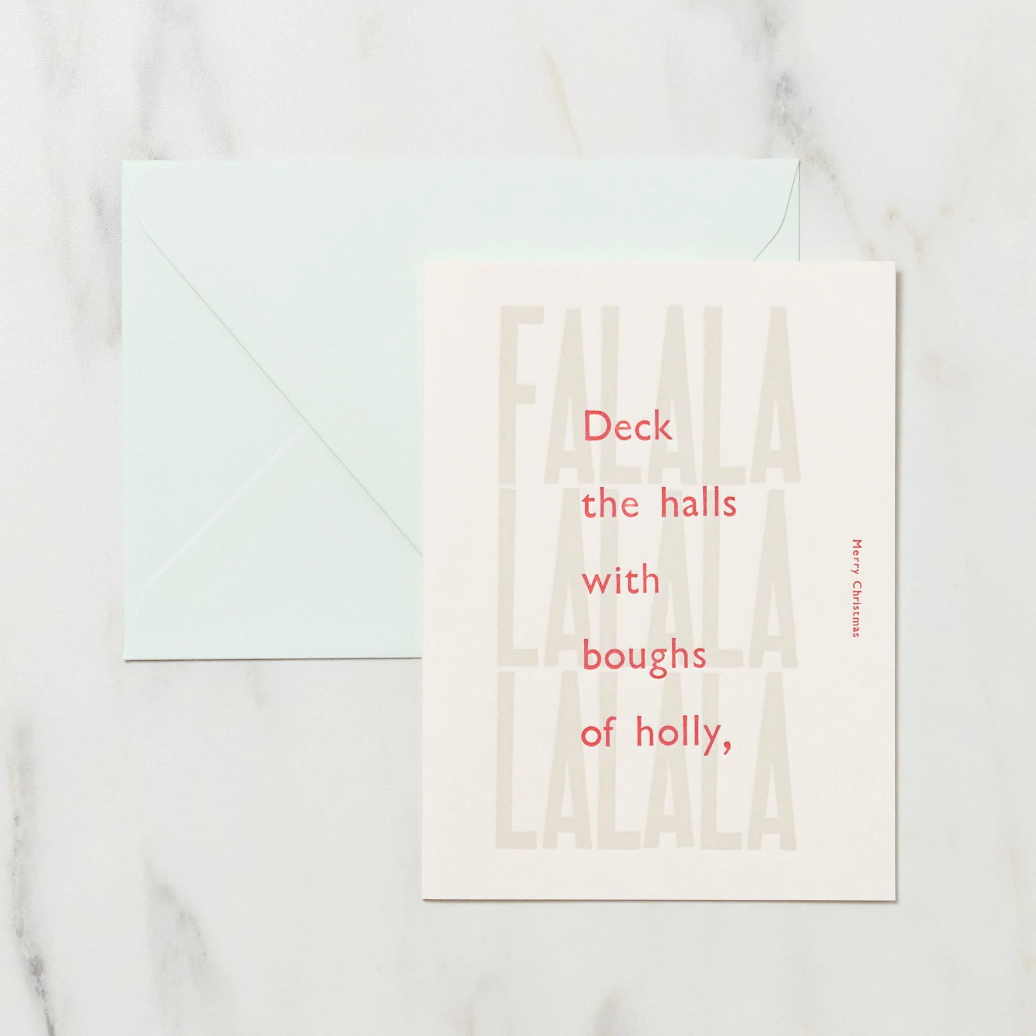 "Deck the Halls" Christmas Card / Letterpress Letters - Image 3