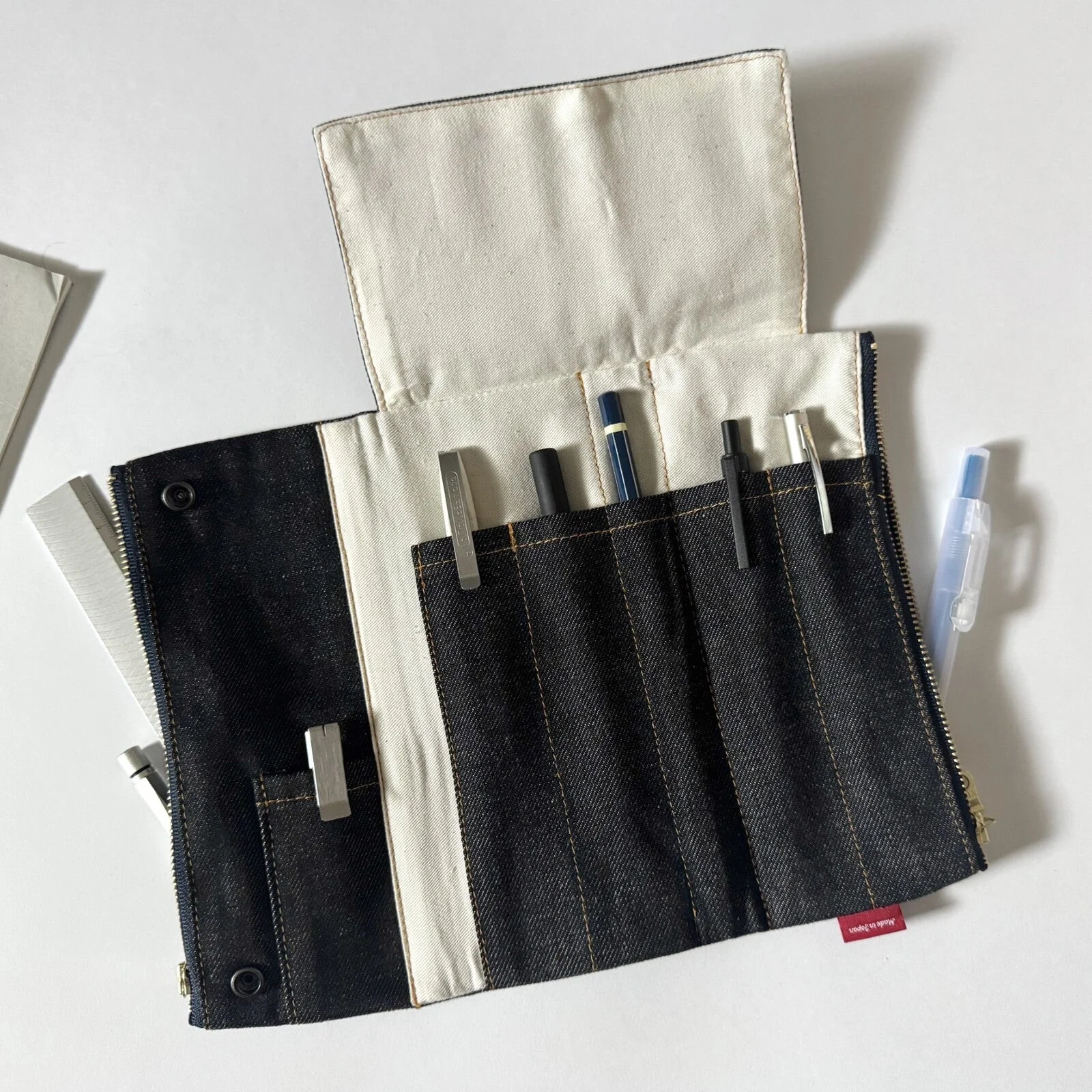 Denim Bendy Pen Case Essential / Luddite