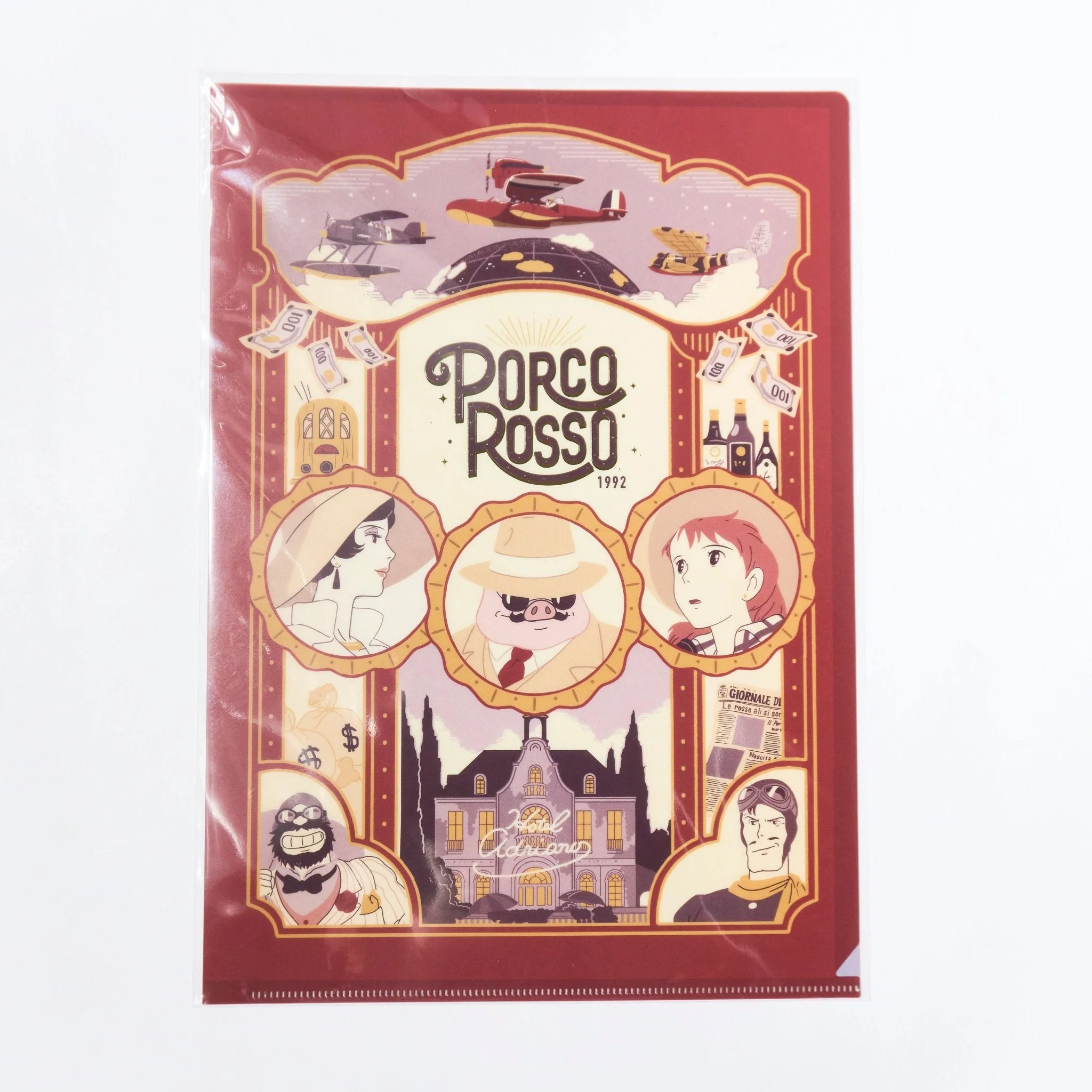 Studio Ghibli Retro Frame A4 Clear File Folder / Movic - Image 4