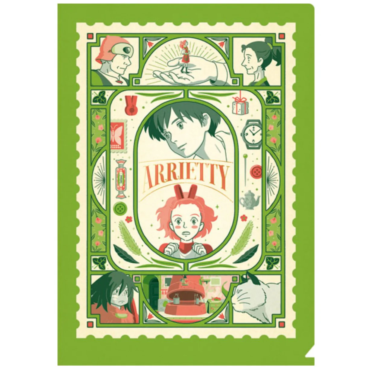 Studio Ghibli Retro Frame A4 Clear File Folder / Movic - Image 7