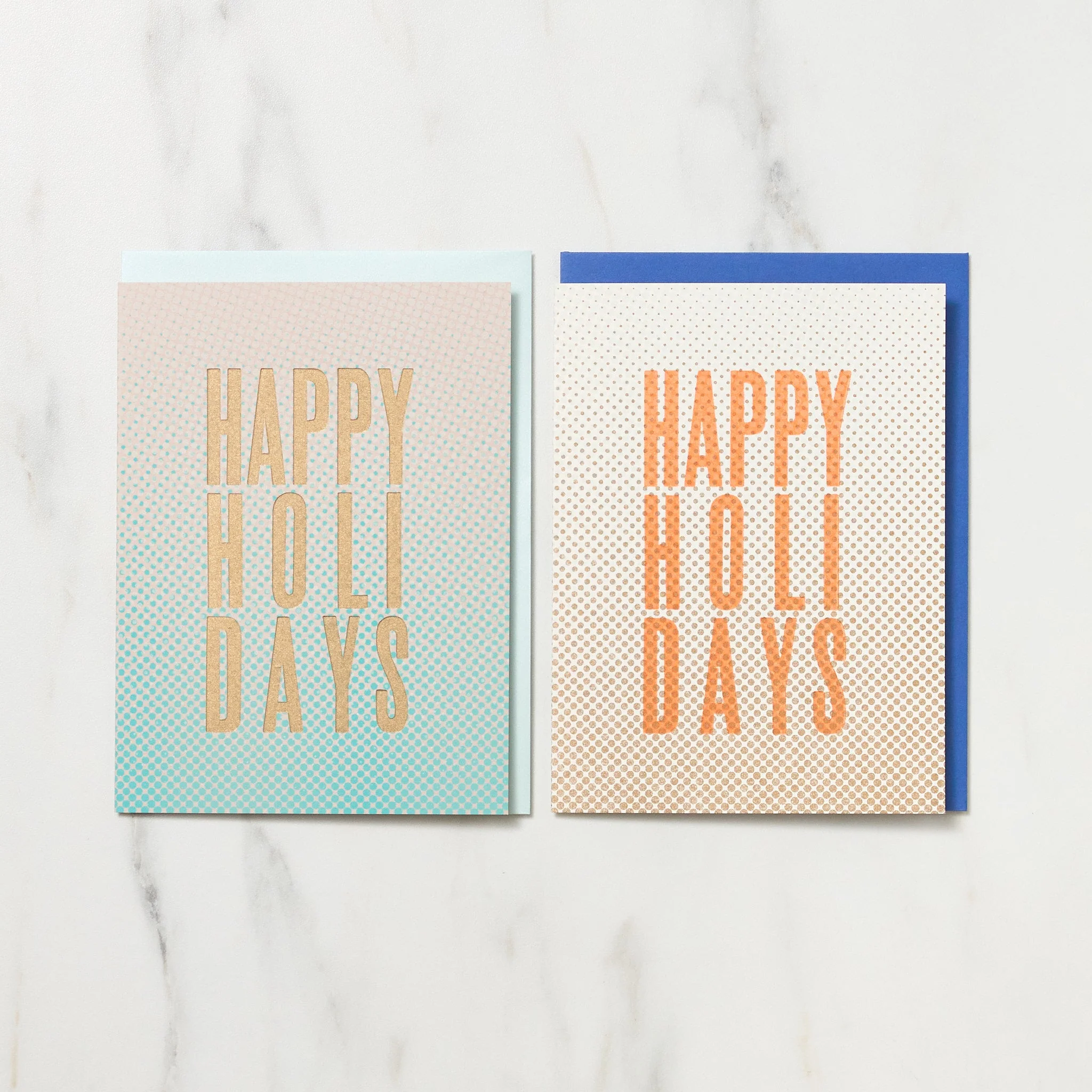 DOT Happy Holidays Christmas Card / Letterpress Letters