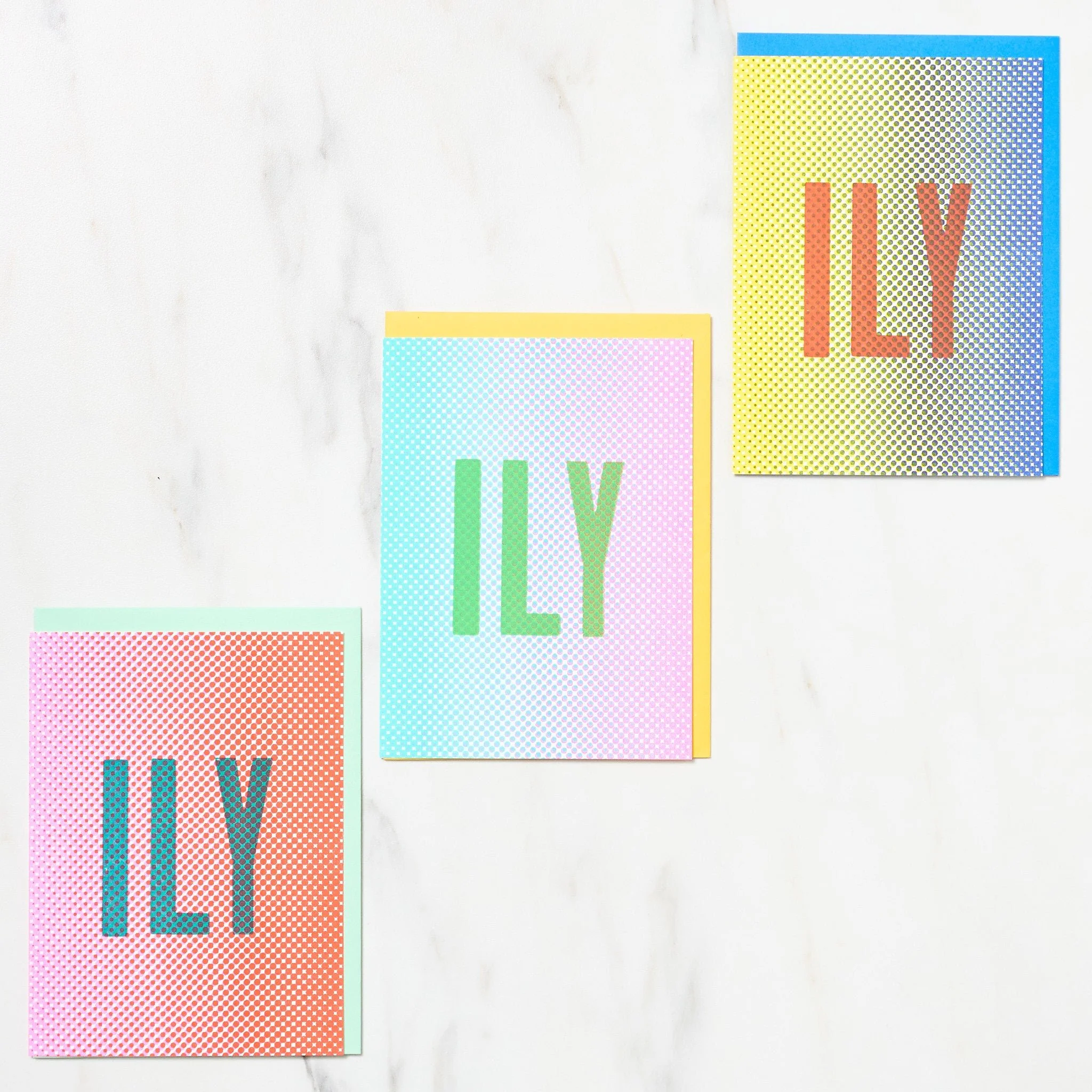 DOT ILY Card / Letterpress Letters