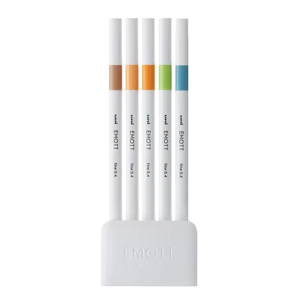 EMOTT Markers 5 Color Set / uni Mitsubishi Pencil - Image 6