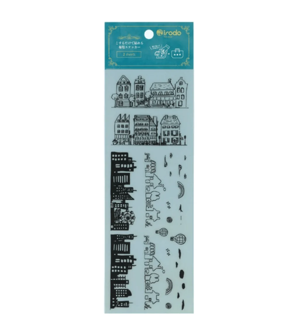 Fabric Sticker Set Town / irodo - Image 3