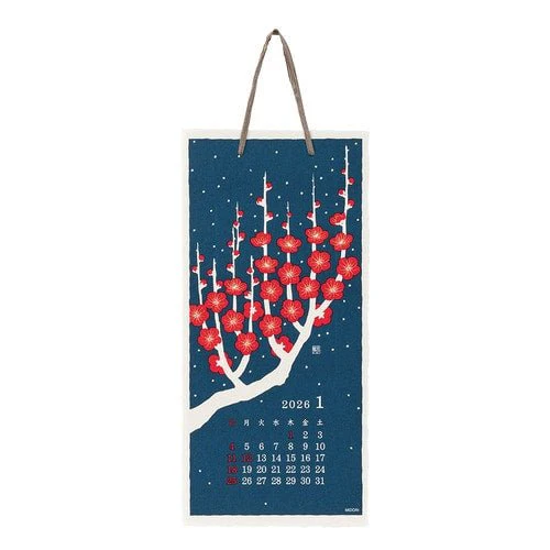 Floral Echizen Washi Paper Calendar 2026 / MIDORI - Image 2