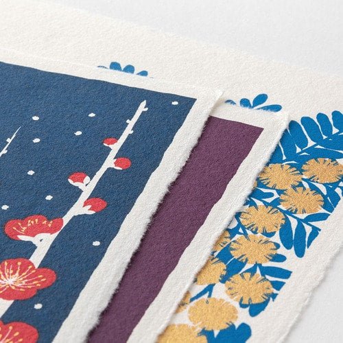Floral Echizen Washi Paper Calendar 2026 / MIDORI - Image 4