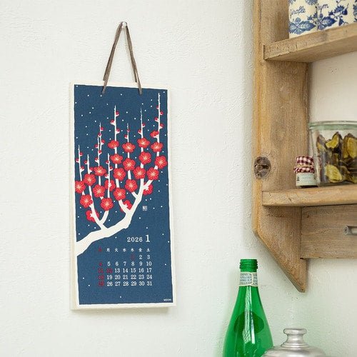 Floral Echizen Washi Paper Calendar 2026 / MIDORI - Image 5