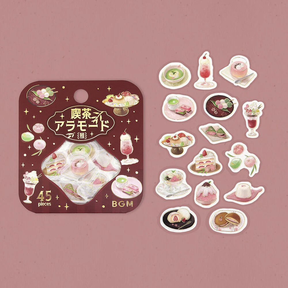 BGM Foil Stamping "Kissa A La Mode: Miyabi" Flake Stickers / BGM - Image 5