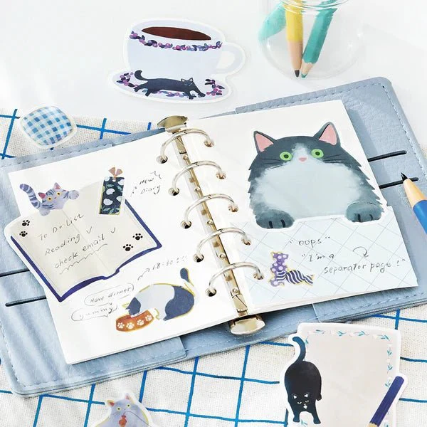 Foil Stamping "Cat Diary" Memo Flake Stickers / BGM - Image 10