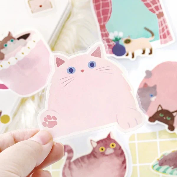 Foil Stamping "Cat Diary" Memo Flake Stickers / BGM - Image 12