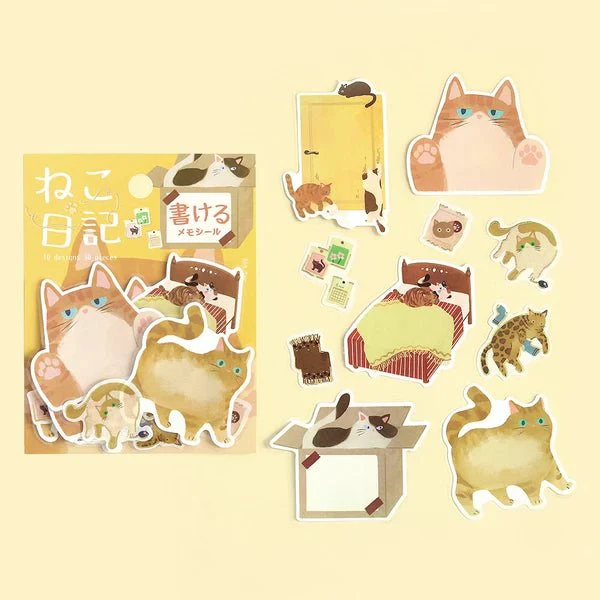 Foil Stamping "Cat Diary" Memo Flake Stickers / BGM - Image 2