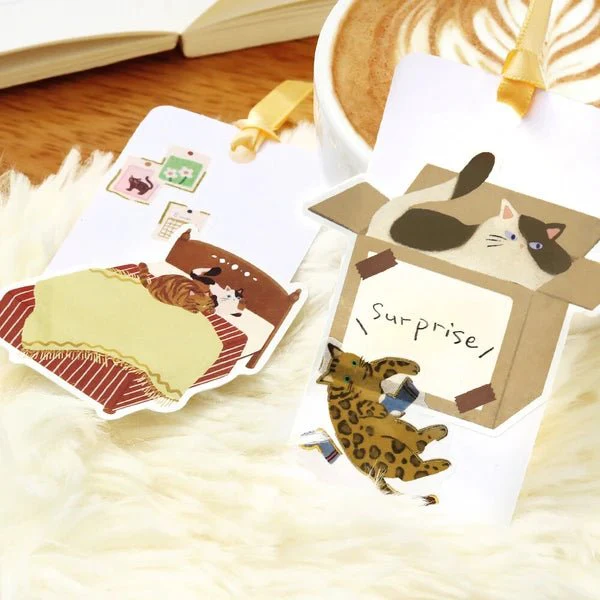 Foil Stamping "Cat Diary" Memo Flake Stickers / BGM - Image 4