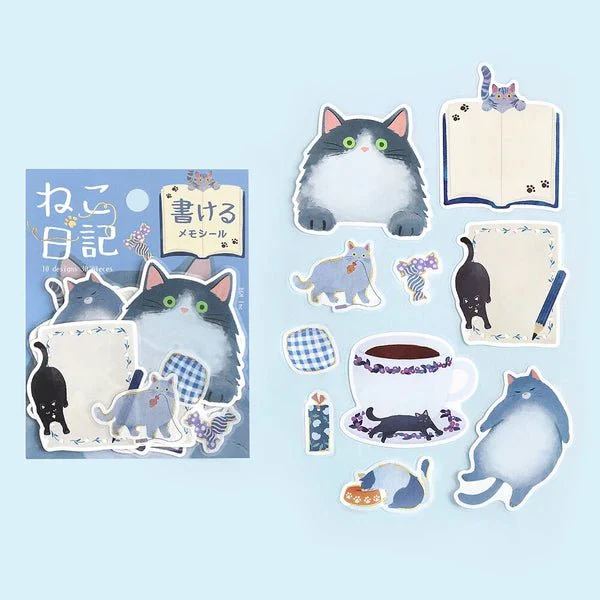 Foil Stamping "Cat Diary" Memo Flake Stickers / BGM - Image 8
