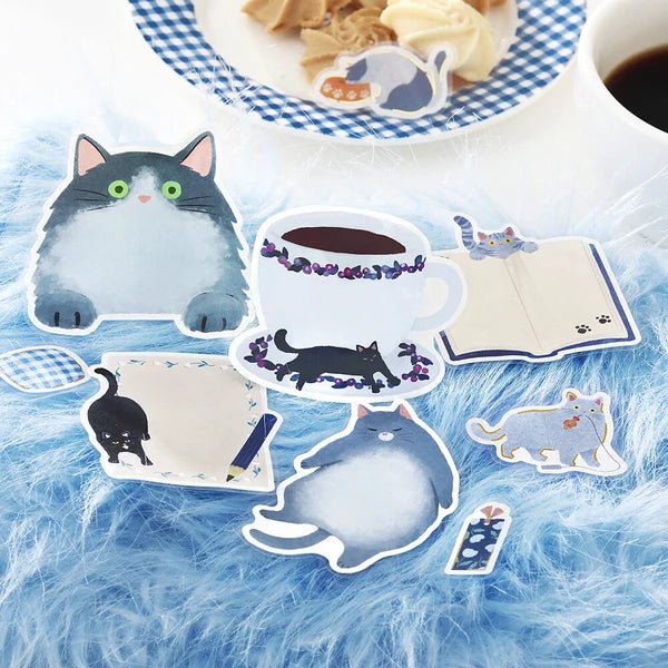 Foil Stamping "Cat Diary" Memo Flake Stickers / BGM - Image 9