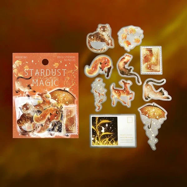 Foil Stamping "Stardust Magic" Clear Stickers / BGM