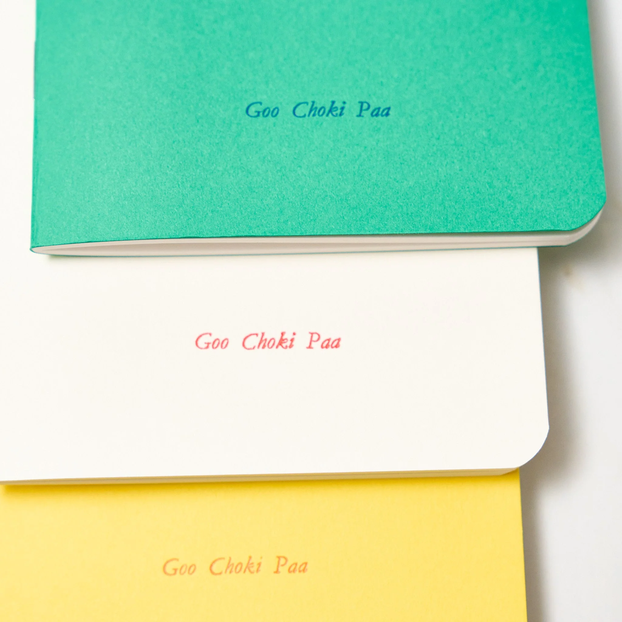 Goo Choki Paa 3 Notebook Set - Analogical / Letterpress Letters - Image 6