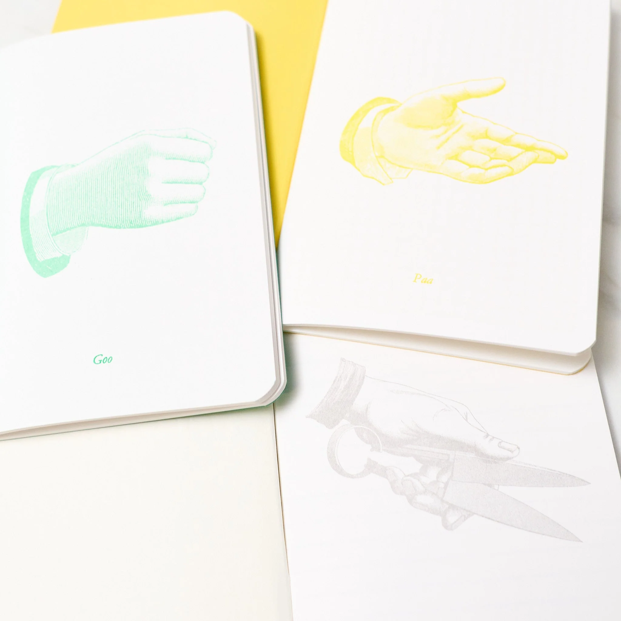 Goo Choki Paa 3 Notebook Set - Analogical / Letterpress Letters - Image 7