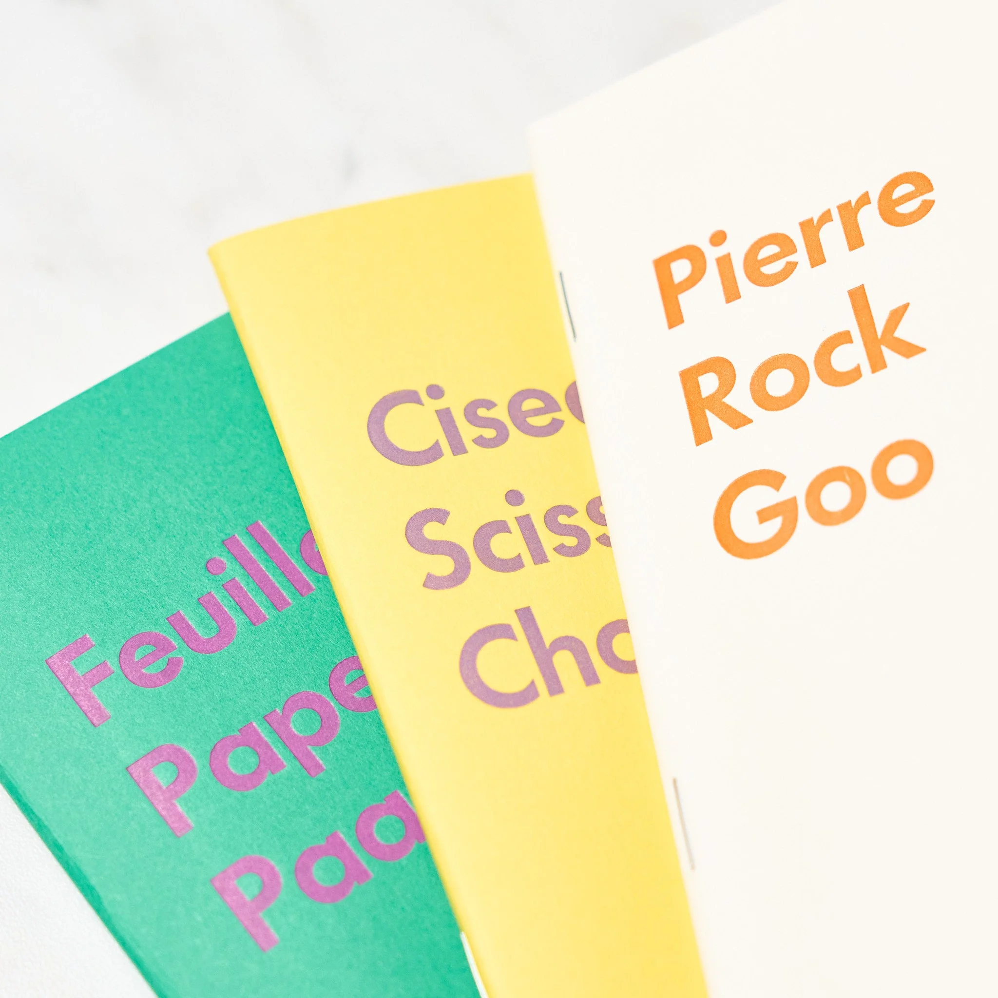 Goo Choki Paa 3 Notebook Set - Complementary / Letterpress Letters - Image 5