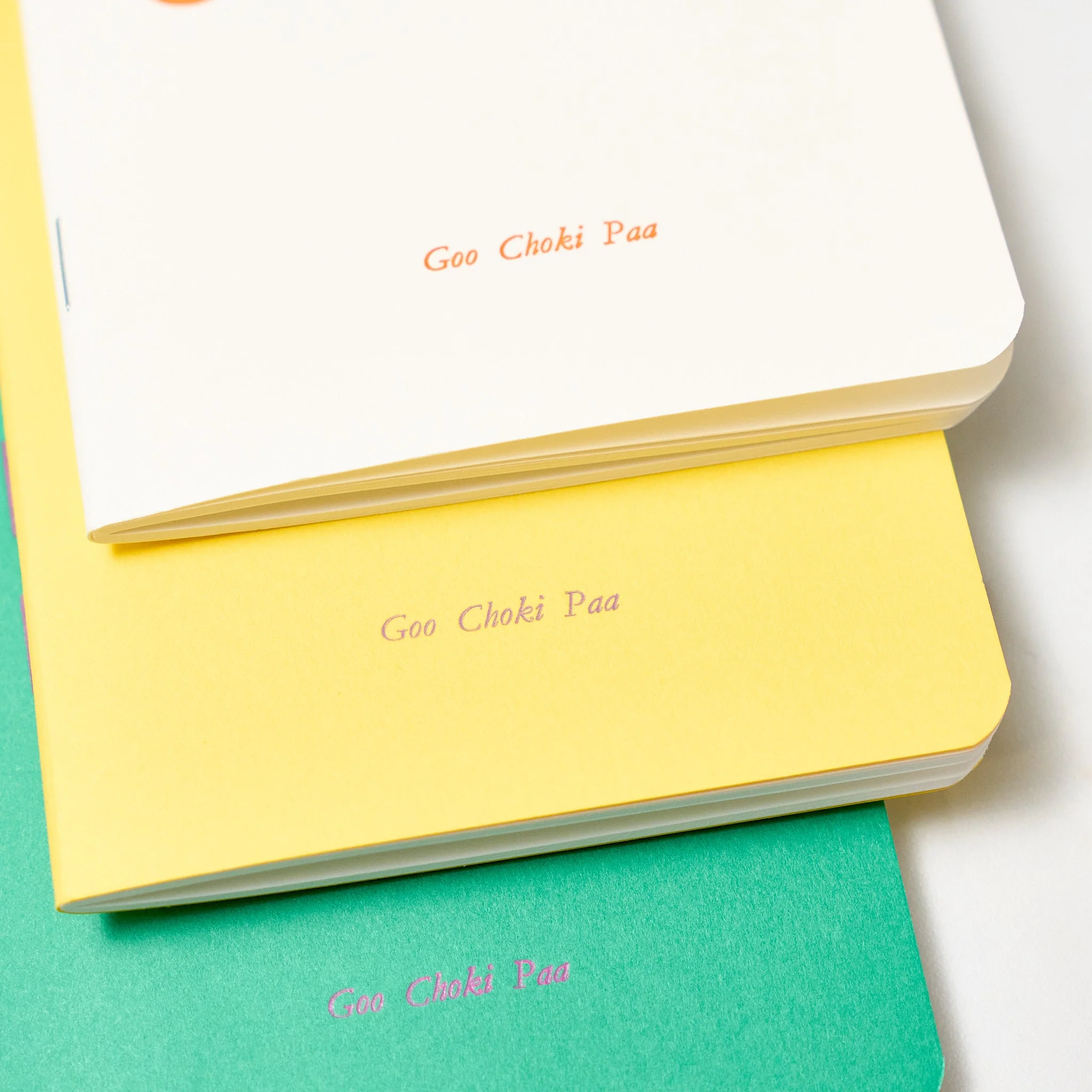 Goo Choki Paa 3 Notebook Set - Complementary / Letterpress Letters - Image 7
