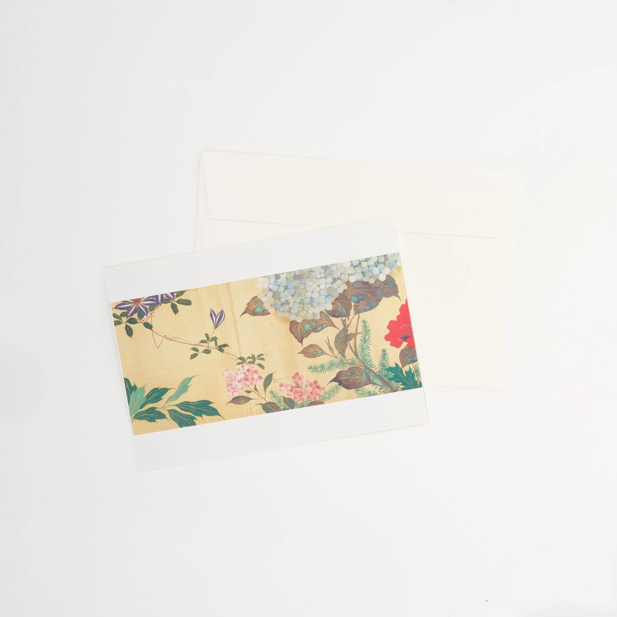 Four Seasons Flowers and Birds Scroll Greeting Card / Benrido - Image 4