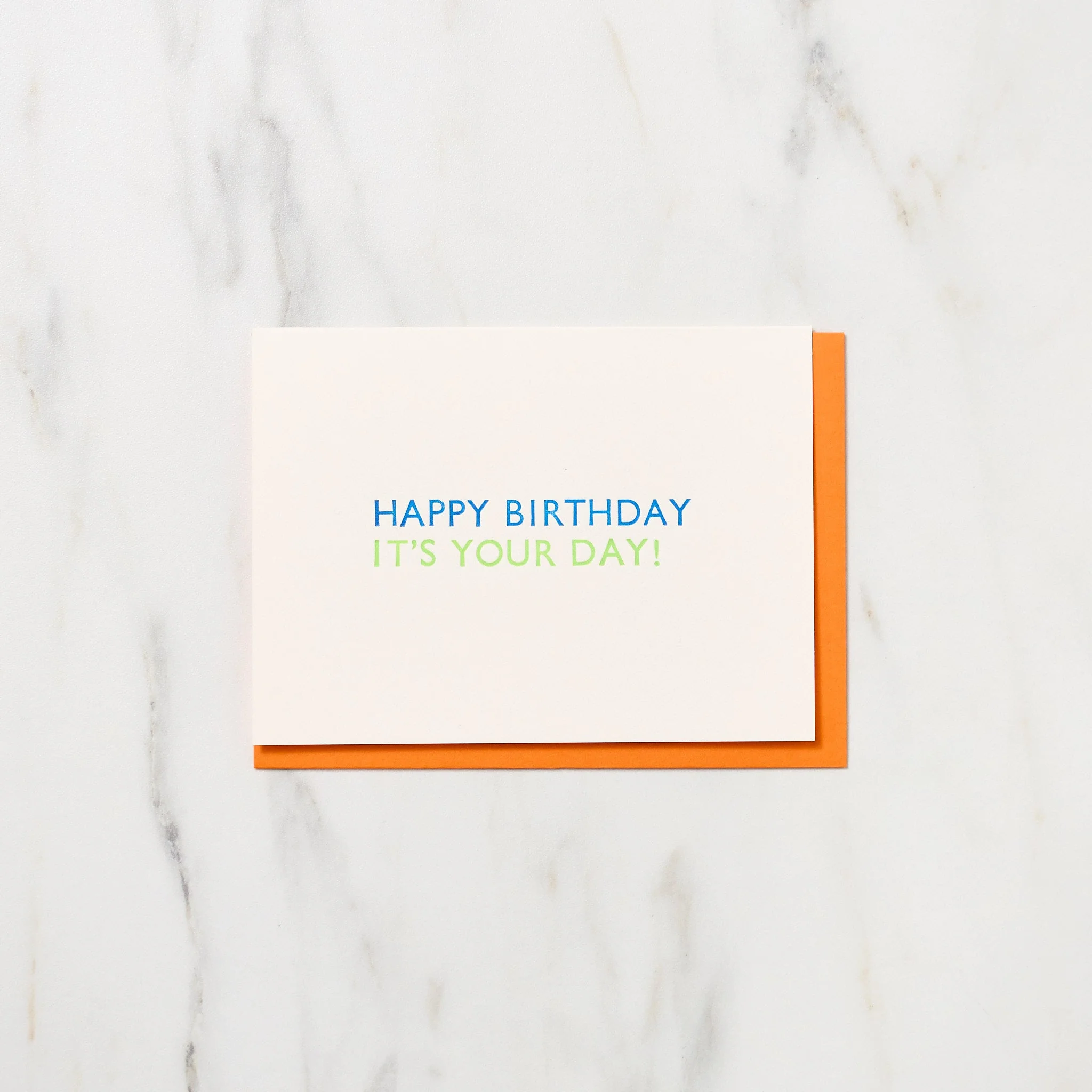 "Happy Birthday It's Your Day!" Greeting Cards / Letterpress Letters