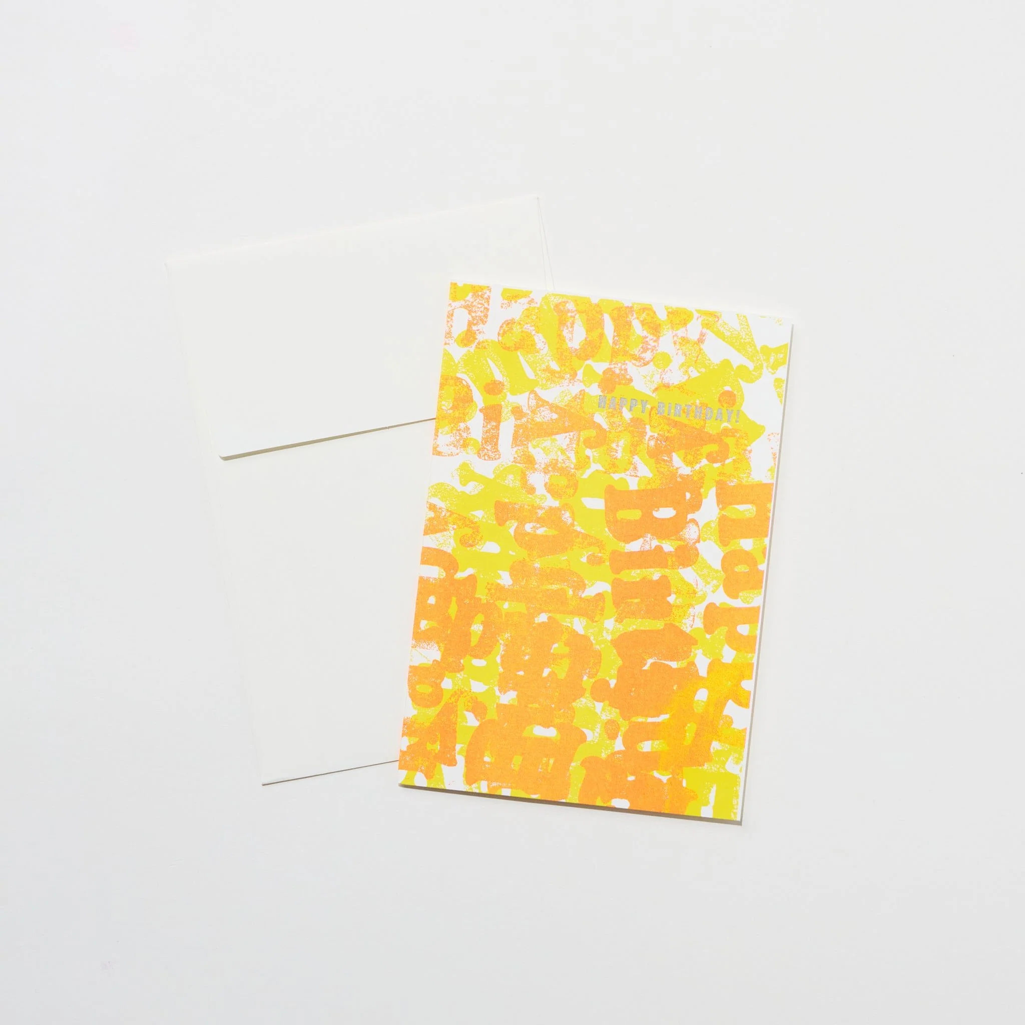 Happy Birthday Letter Stamp Card / Letterpress Letters - Image 3