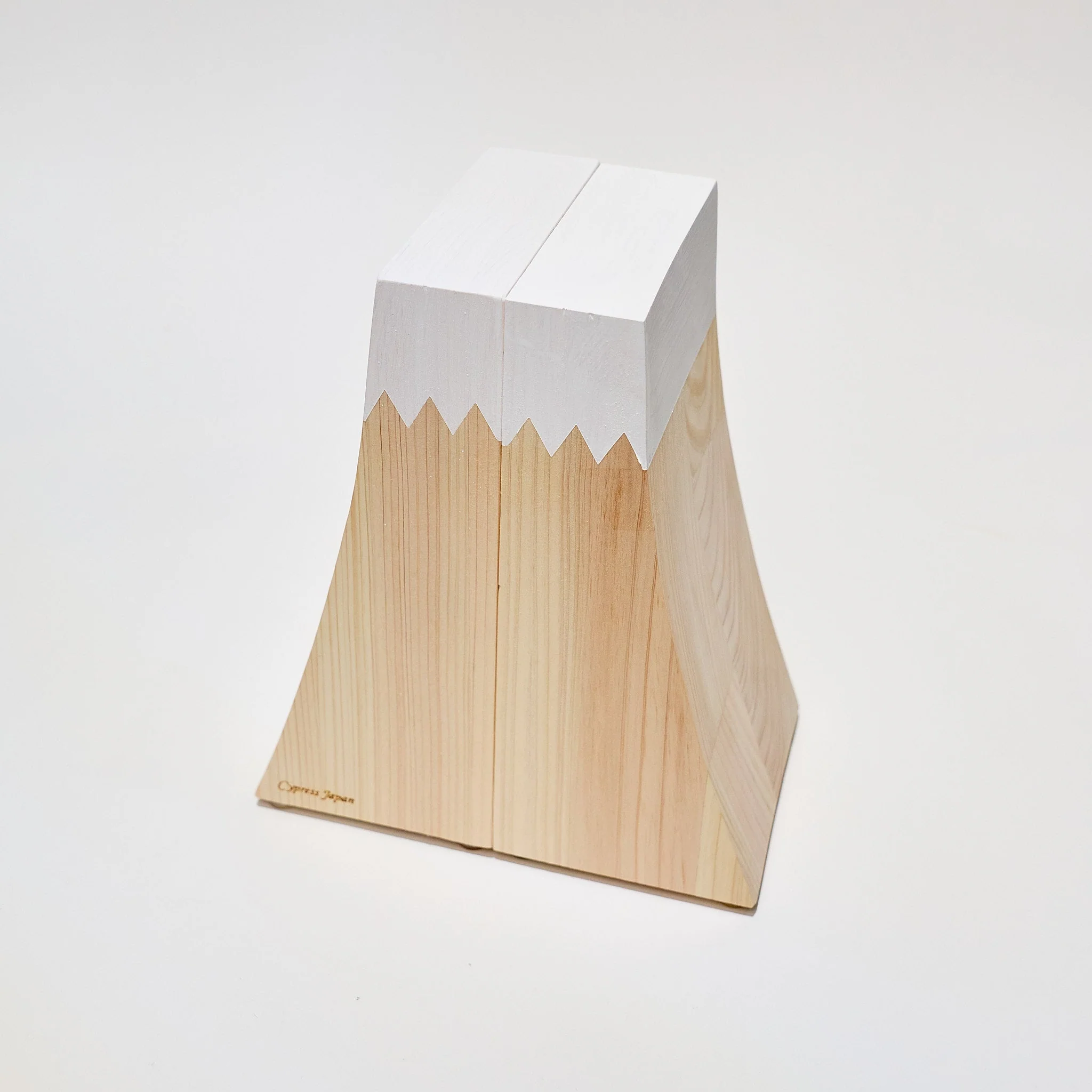 Hinoki Wood Mt. Fuji Bookend / Cypress Japan - Image 5