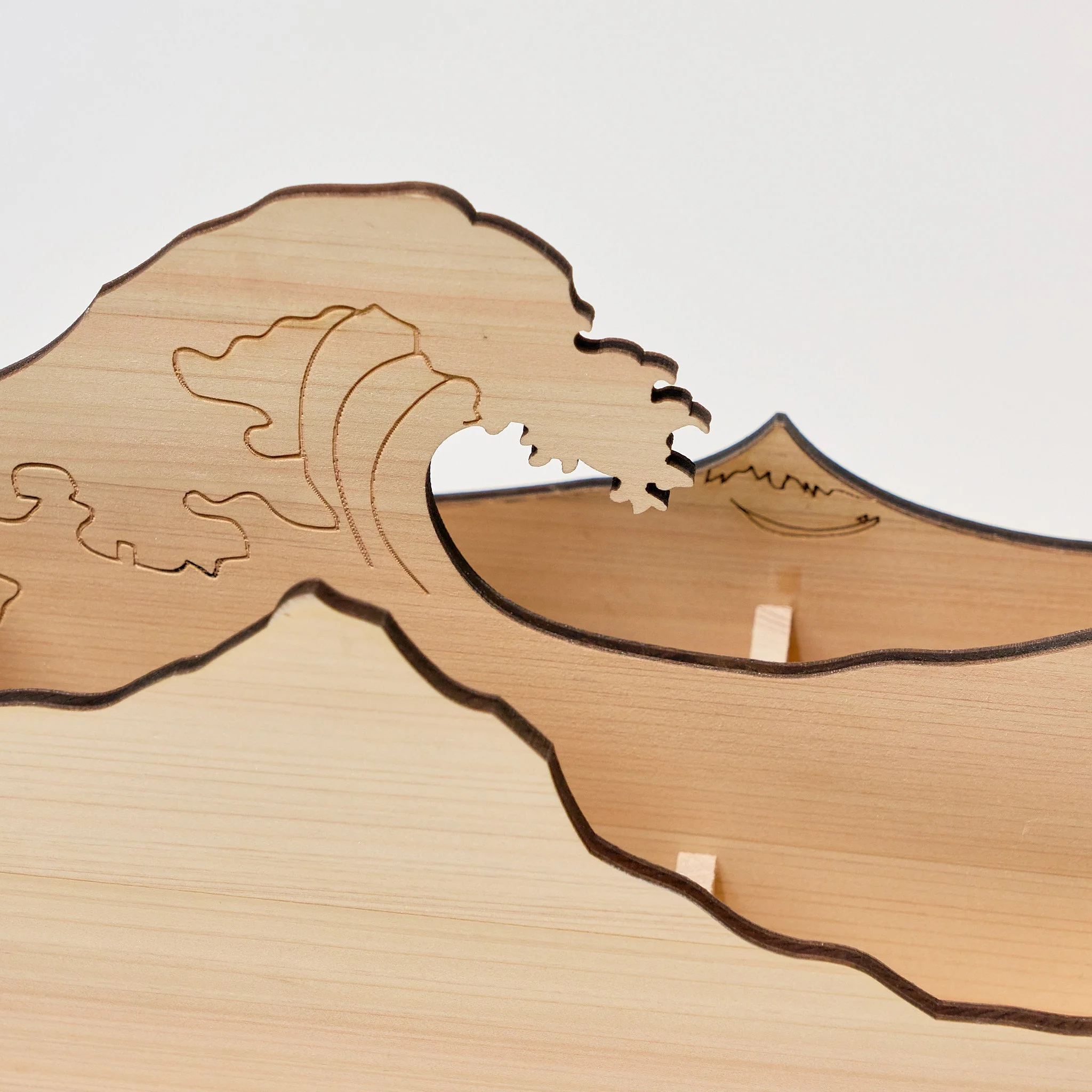 Hinoki Wood Multi-Stand Desktop Organizer / Cypress Japan - Image 4