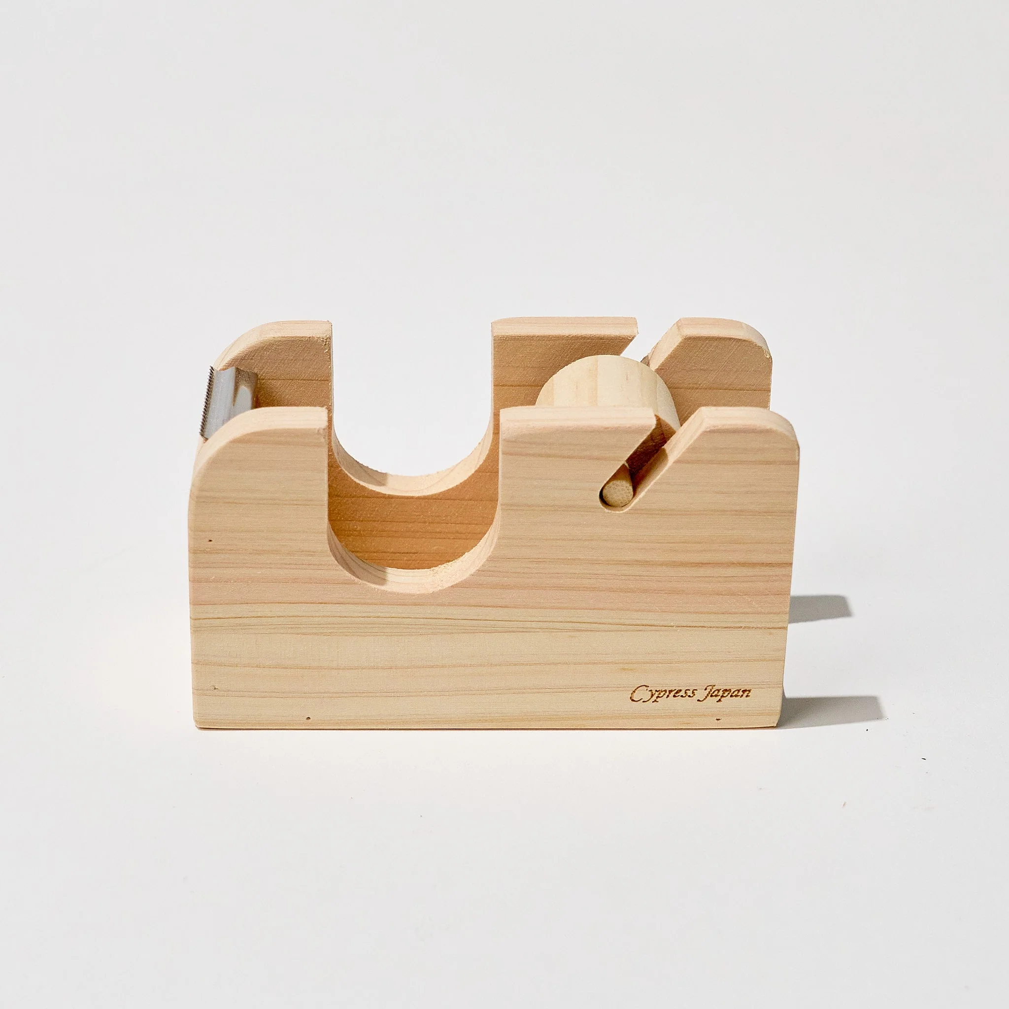 Hinoki Wood Tape Cutter / Cypress Japan - Image 2